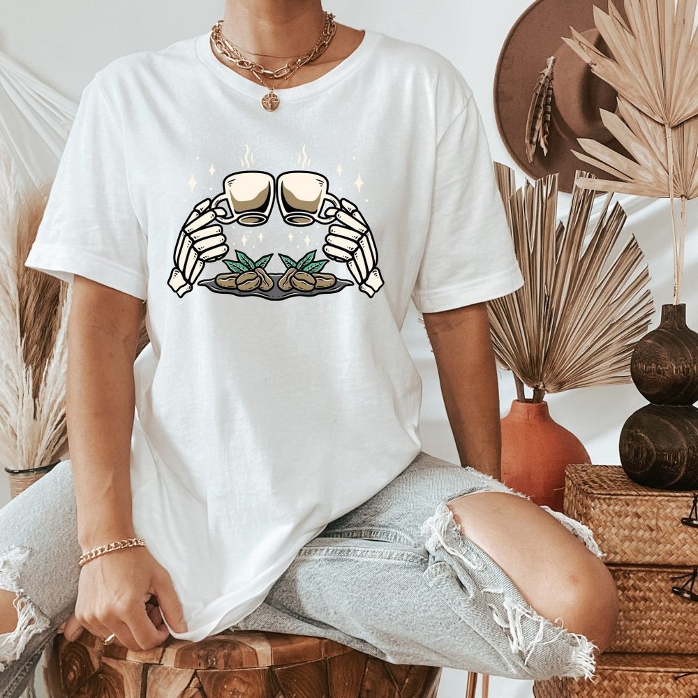 Skeleton Best Friend Coffee T shirt